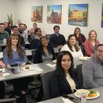 CBIZ CHOW TIME: CBIZ staff members in Rhode Island enjoy a meal together as they review the firm’s performance for 2025.
COURTESY CBIZ INC.