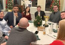 Citrin Cooperman & Co. LLP FEELING CHEERY: Citrin Cooperman employees are all smiles at a company holiday gathering.
COURTESY CITRIN COOPERMAN & CO. LLP
