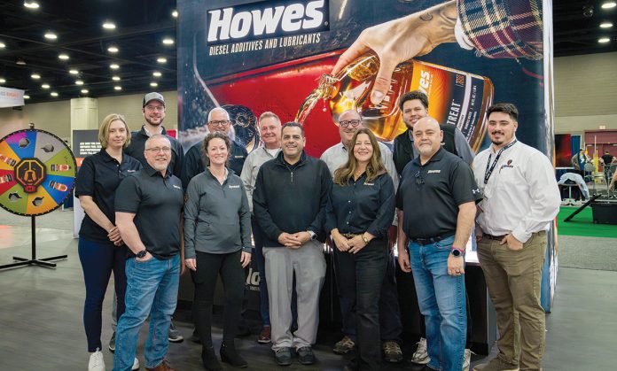 Keep on trucking: Members of the Howes team at the Mid-America Trucking Show in Louisville, Ky.
COURTESY R.B. HOWES & CO. Keep on trucking: Members of the Howes team at the Mid-America Trucking Show in Louisville, Ky.
COURTESY R.B. HOWES & CO.