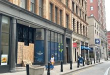 NEW NEIGHBOR: Centreville Bank is preparing to move into the Lauderdale Building on Westminster Street in downtown Providence, a few doors down from Chase Bank and The Washington Trust Co.  PBN PHOTO/WILLIAM HAMILTON