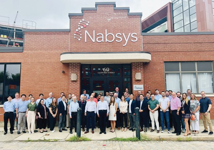 MELDING MINDS: Nabsys employees and Hitachi colleagues gather at Providence headquarters following Hitachi High-Tech Corp.’s acquisition of a majority interest in Nabsys.
COURTESY NABSYS 2.0 LLC MELDING MINDS: Nabsys employees and Hitachi colleagues gather at Providence headquarters following Hitachi High-Tech Corp.’s acquisition of a majority interest in Nabsys.
COURTESY NABSYS 2.0 LLC