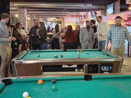 Vertikal 6 Pool night: Vertikal 6 employees enjoy a night playing billiards.
COURTESY VERTIKAL6 INC.