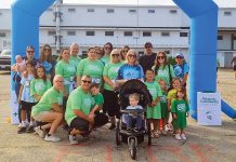 Westerly Community Credit Union FOR THE CAUSE: Westerly Community Credit Union staff members prepare for the Belly Button 5k, a fundraiser for gastroschisis research in children.
COURTESY WESTERLY COMMUNITY CREDIT UNION