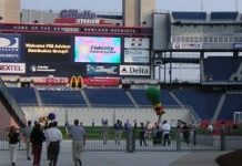THE KRAFT Group has filed a complaint against the town of Foxborough for allegedly abusing its licensing authority when it charged the plaintiffs nearly $1 million in administrative fees for its entertainment license renewal for Gillette Stadium. / PBN FILE PHOTO