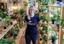 GREEN KEEPER: Anastasia Karatza opened Thea Plant Co. on Broadway in Providence in 2023 and offers an array of services and community programming.  PBN PHOTO/MICHAEL SALERNO.