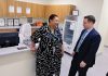 Breaking healthcare barriers after prison A MEDICAL CONSULTATION: Frances DaLomba, clinical director of the health and wellness center at the nonprofit Justice Assistance, chats with the organization’s CEO, Jacob Bissaillon.
PBN PHOTO/MICHAEL SALERNO
