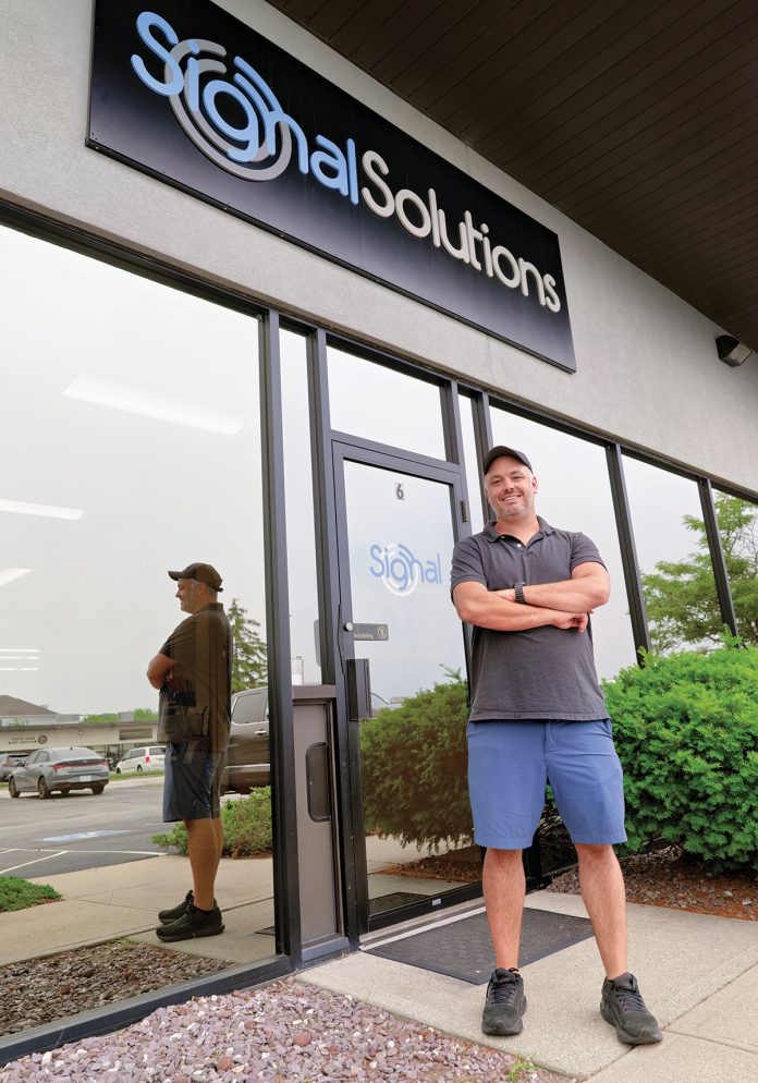 Tom Bastianelli founded Warwick-based Signal Solutions in 2016. / PBN PHOTO/MICHAEL SALERNO Tom Bastianelli founded Warwick-based Signal Solutions in 2016. / PBN PHOTO/MICHAEL SALERNO