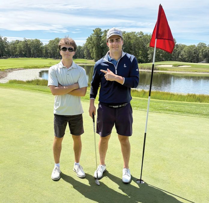 TEEING OFF: Cranston natives Raymond Mahoney, right, and Eric Whitlock have opened Fairway Finds, a golf shop providing access to high-quality new and preowned equipment, in North Kingstown. COURTESY FAIRWAY FINDS