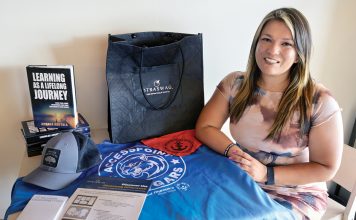 NEXT STEP: Amanda Mottola is the founder and CEO of Otraswag LLC, a marketing, merchandizing and promotional agency in Warwick that she launched in 2019 following a corporate layoff and relocating from Connecticut to Rhode Island.  PBN PHOTO/MICHAEL SALERNO