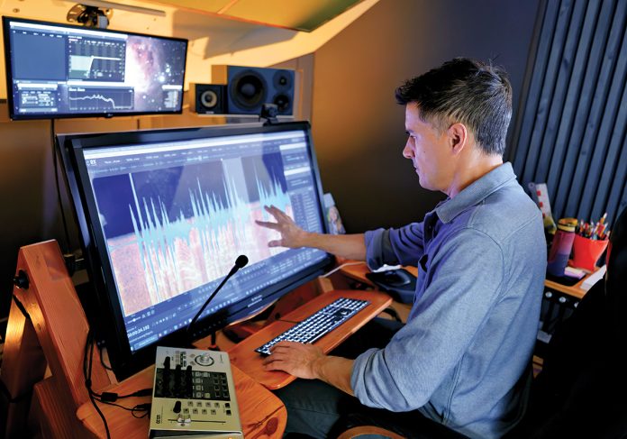 A SOUND BUSINESS PLAN: Mark Scetta, owner of Stellar Audio Forensics LLC in Providence, with the equipment he uses to analyze sound recordings for legal cases and other matters.
PBN PHOTO/MICHAEL SALERNO A SOUND BUSINESS PLAN: Mark Scetta, owner of Stellar Audio Forensics LLC in Providence, with the equipment he uses to analyze sound recordings for legal cases and other matters.
PBN PHOTO/MICHAEL SALERNO