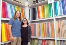 Sewing success with new owners
BALANCED APPROACH: Blaine’s Sewing Machine Center owners Kate and Tim Palaski maintain an old-school mentality of supporting the customer and offering unique services while adapting to change with the times.
PBN PHOTO/STEPHANIE BERNABA