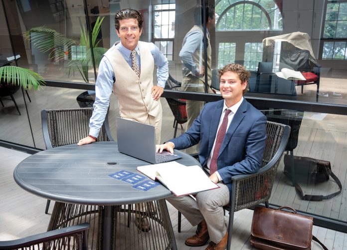 NEW PRACTICE: Attorneys John R. Feeney, left, and Maxwell Holland are the founding partners of Contract House LLC, a generative artificial intelligence-driven, attorney-backed law firm in Newport.
PBN PHOTO/DAVID HANSEN NEW PRACTICE: Attorneys John R. Feeney, left, and Maxwell Holland are the founding partners of Contract House LLC, a generative artificial intelligence-driven, attorney-backed law firm in Newport.
PBN PHOTO/DAVID HANSEN