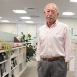 It’s About People: Larry Riggs, president of Pare Corp. for nearly 40 years, has grown the civil and environmental engineering firm from 10 employees to almost 200, crediting his people’s character and skill.  PBN PHOTO/ELIZABETH GRAHAM