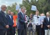 On the workforce development front, headwinds persist READY FOR BATTLE: Gov. Daniel J. McKee takes the podium as state and labor officials join forces in August 2025 to protest President Donald Trump’s effort to halt work on the Revolution Wind offshore wind farm.
PBN FILE PHOTO/MATTHEW MCNULTY