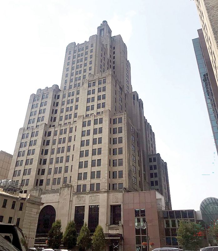 LOOKING UP: The R.I. Commerce Corp. board of directors on Aug. 24 unanimously approved up to $9.5 million in state support to help jump-start the stalled redevelopment of Providence’s “Superman” building,
PBN FILE PHOTO/CHRIS BERGENHEIM LOOKING UP: The R.I. Commerce Corp. board of directors on Aug. 24 unanimously approved up to $9.5 million in state support to help jump-start the stalled redevelopment of Providence’s “Superman” building,
PBN FILE PHOTO/CHRIS BERGENHEIM