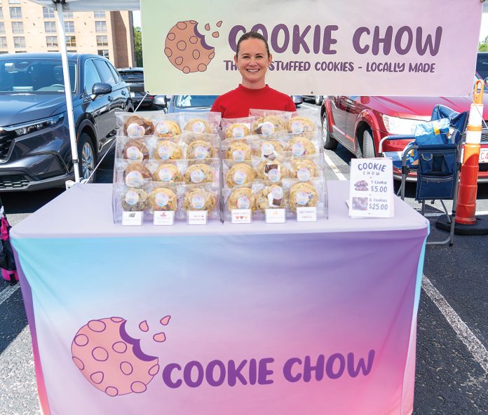 GOING THE DISTANCE: Jennifer “Jenny” McCabe launched her bakery business Cookie Chow in 2021, which began as a slow-growing, home-based operation and has since developed into a mobile cookie business with a food truck, retail placements and event work that has a growing following across Rhode Island.
PBN PHOTO/STEPHANIE BERNABA GOING THE DISTANCE: Jennifer “Jenny” McCabe launched her bakery business Cookie Chow in 2021, which began as a slow-growing, home-based operation and has since developed into a mobile cookie business with a food truck, retail placements and event work that has a growing following across Rhode Island.
PBN PHOTO/STEPHANIE BERNABA