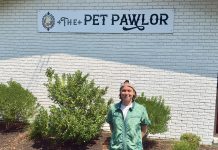 LIVING THE DREAM: Courtney Walker opened The Pet Pawlor dog-grooming salon with her wife, Kether Paradise, in Middletown in May.  PBN PHOTO/CHRISTOPHER ALLEN
