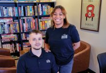 GAME ON: Genesis Sanchez, right, and August Bogner opened The Game House in North Providence in August.  PBN PHOTO/MICHAEL SALERNO