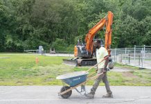Second Chance: Thomas Fallah, a second-year apprentice flooring installer at Ruggieri Brothers Commercial Flooring in Cranston, found his path in the trades through Building Futures, which he heard about while in prison.  PBN PHOTO/STEPHANIE BERNABA
