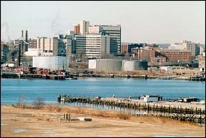 STORAGE TANK SURVIVORS along Providence waterfront. STORAGE TANK SURVIVORS along Providence waterfront.
