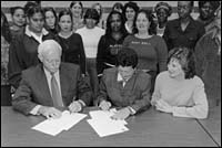 Access to Opportunity and DorcasPlace: signing the partnership. Access to Opportunity and Dorcas<br>Place: signing the partnership.
