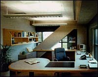 Efficient lighting at this office. Efficient lighting at this office.