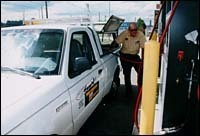 Fueling up at Providence Gas stationon Allens Avenue in Providence. Fueling up at Providence Gas station<br>on Allens Avenue in Providence.