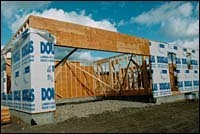 A new home under construction. A new home under construction.