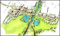 Bird's eye view of proposedMiddletown. Bird's eye view of proposed<br>Middletown.