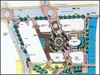 Artist's conception of layout planfor Parcel 2 development.(Courtesy of Eastman Pierce) Artist's conception of layout plan<br>for Parcel 2 development.<br>(Courtesy of Eastman Pierce)