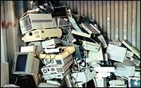 Old computers at the central landfillin Johnston. (Tom Croke) Old computers at the central landfill<br>in Johnston. (Tom Croke)