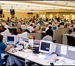 Economic decline predicted, but most economists see rapid recovery next year New York Quick & Reilly stockbrokersfind temporary quarters atFleetBoston in Lincoln.