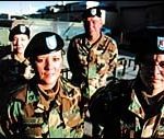The Guard responds to crisis L to R: Spc. Romina Fusarogt, S/Sgt.Mille Rodriguez, S/Sgt. RonaldDePalma, Spc. Chris Mello