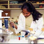 Once a jewelry plant, now Biomed research Kiranmai Gamireddy looks for a link between vitamin D and psoriasis.