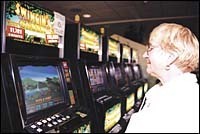 EVER POPULAR video slot machines have Nancy Fowler's attention. EVER POPULAR video slot machines <br>have Nancy Fowler's attention.