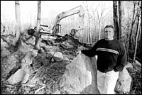 Developer Gerry Zarella at a construction site on Tillinghast Road Developer Gerry Zarella at a construction <br> site on Tillinghast Road