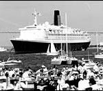 Queen Elizabeth 2 sets sail.