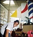 Service with a smile fromDesrine Berbeck at MarriottNewport.