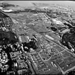 Aerial view of the Quonset/Davisvillecomplex.