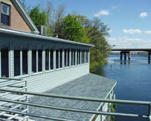 The Gatehouse Restaurant overlookingthe Seekonk River. The Gatehouse Restaurant overlooking<br>the Seekonk River.