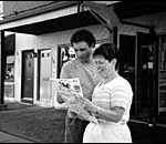Connecticut travelers Steve and Elaine  Salinger are happy in Newport.