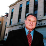 Developer Vincent J. Mesolellain front of his current project.