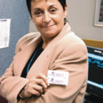 Fatima Hospital pioneering its key chain scan tag IDs Deborah Ardente, clinical coordinatorof patient registration at FatimaHospital.
