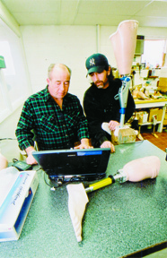 William Teoli, left, CEO of Rhode Island Limb Co.Mark D. Rodgers, prosthetic technician. William Teoli, left, CEO of Rhode Island Limb Co.<and>Mark D. Rodgers, prosthetic technician.