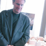 Roger Mandle, president of RISD, appearsto be comfortable with the college'sbuilding design.