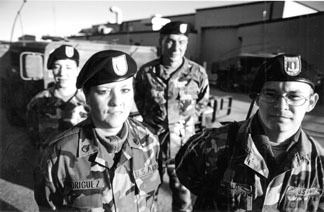 Members of the 43rd Military Police Brigade of Rhode Island. Members of the 43rd Military Police Brigade of Rhode Island.