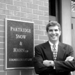 David Gilden, managing partner of Partridge Snow & Hahn,outside the law firm's Providence office