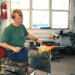 Matt Buechner, co-owner and head glass blower ofThames Glass.
