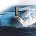 The USS Rhode Island (SSBN740) participates insea trials in this undated file photo.