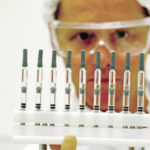 An Amgen lab technician.